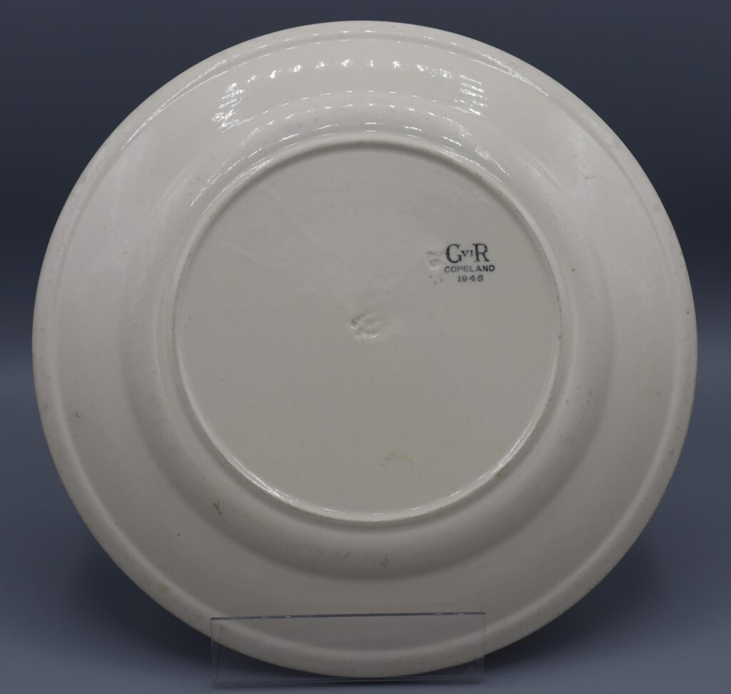 China plate with royal cypher