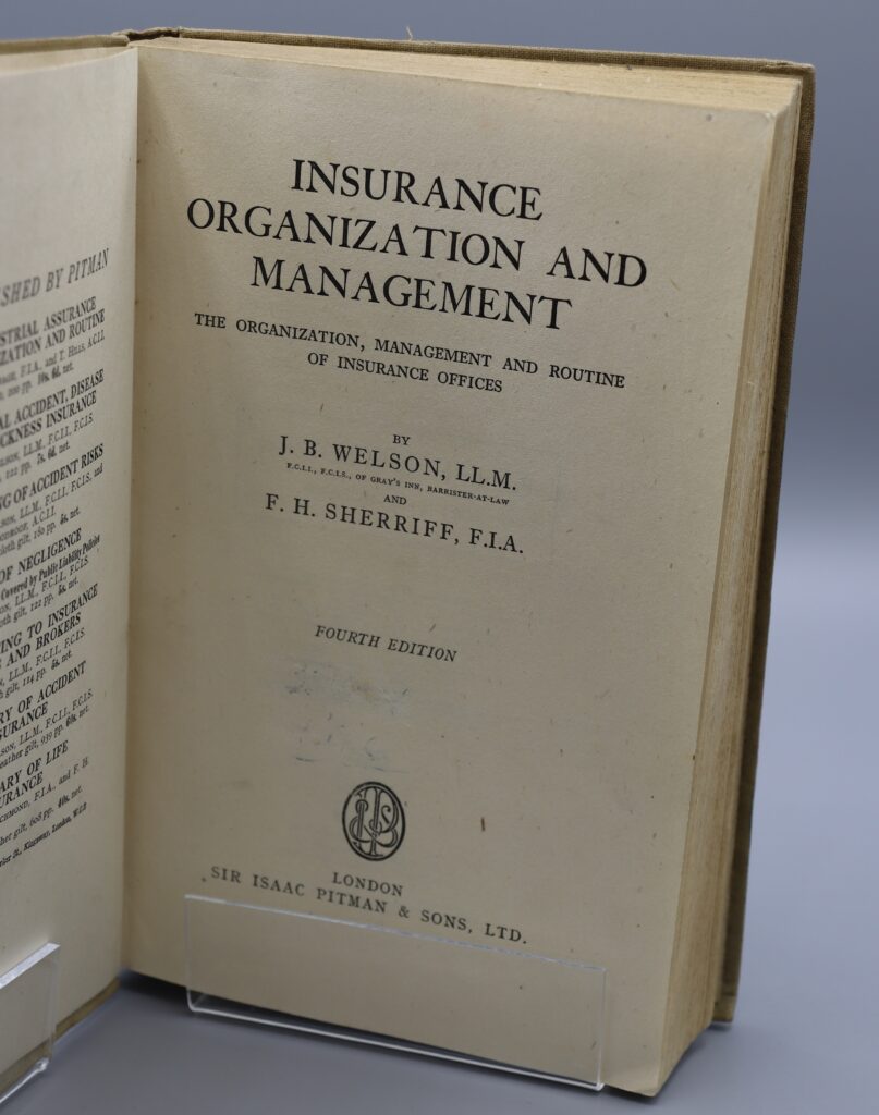 Book 'Insurance Organisation and Management'