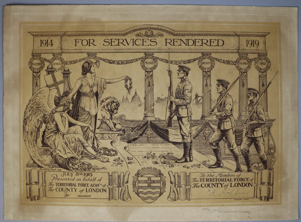 For Services Rendered certificate