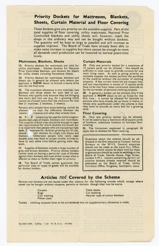 Board of Trade leaflet