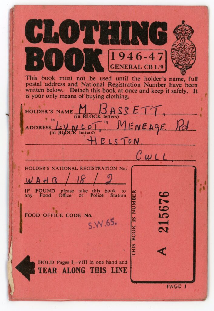 Clothing Ration Book