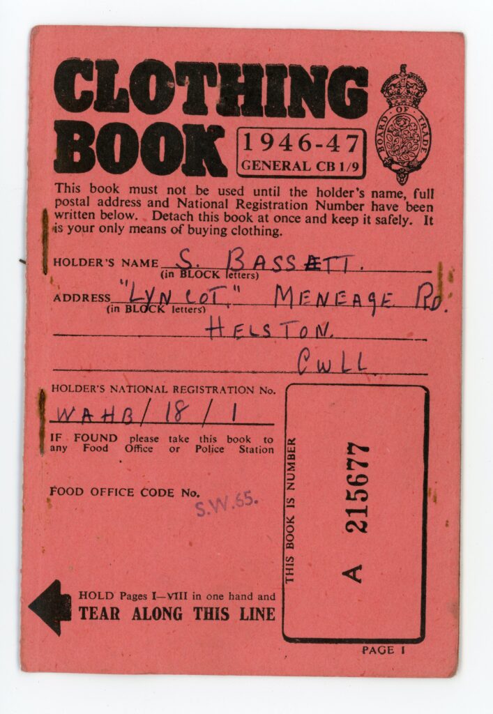 Clothing Ration Book