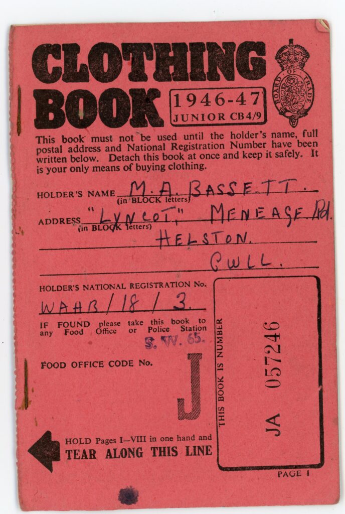 Clothing Ration Book