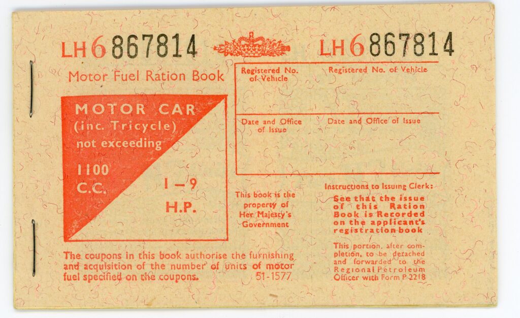 Motor Fuel Ration Book