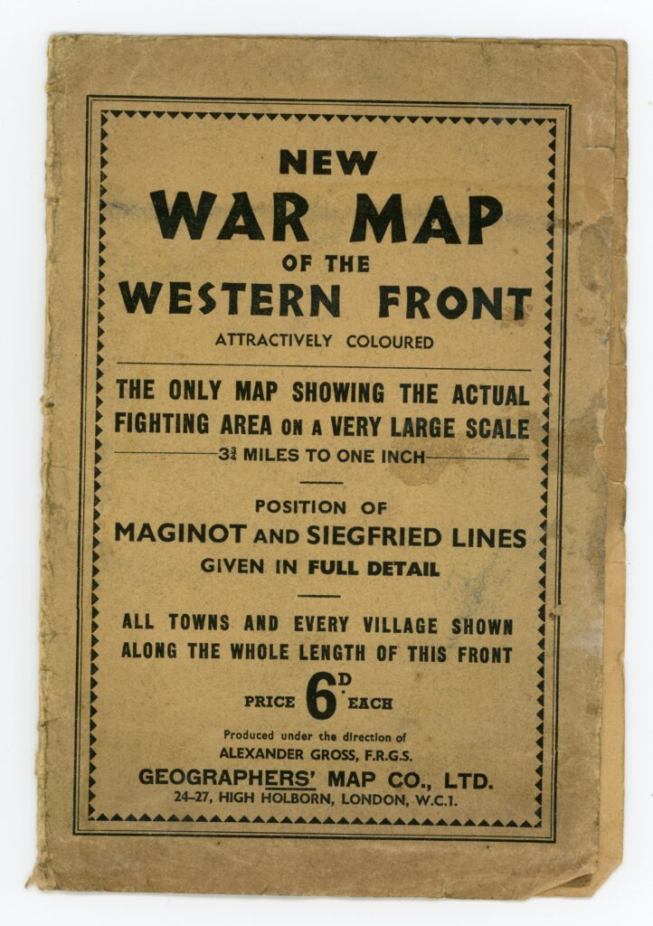 War Map of the Western Front