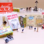 selection of the model accessories lain out in diorama