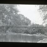 Wooden bridge over a river