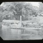 View of a paddle steamer ship