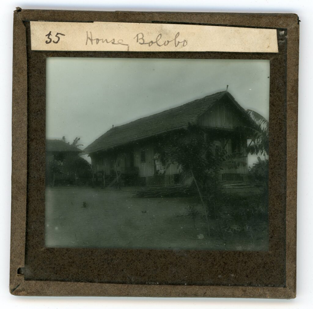 Wooden house in a village