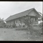 Wooden house in a village