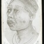 A drawn portrait of a local woman