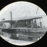 View of a paddle-steamer ship