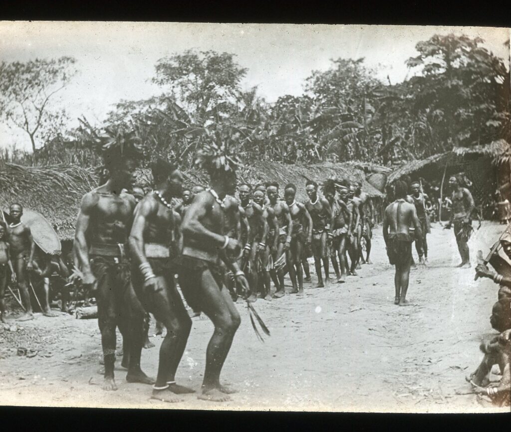 View of a funeral dance