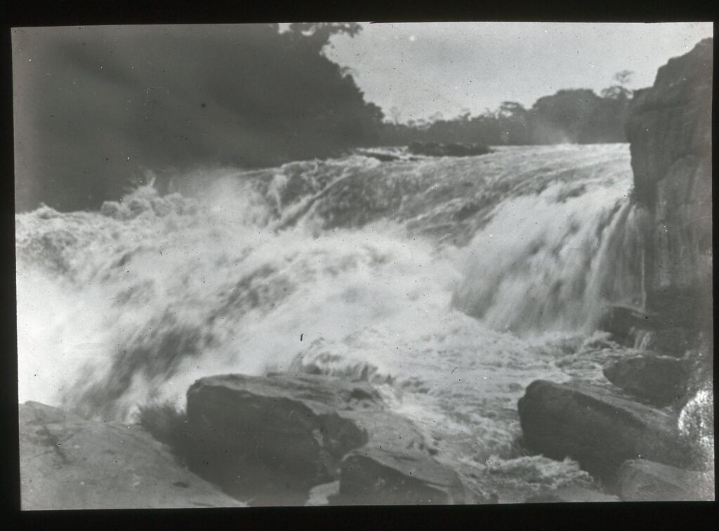 View of white water rapids