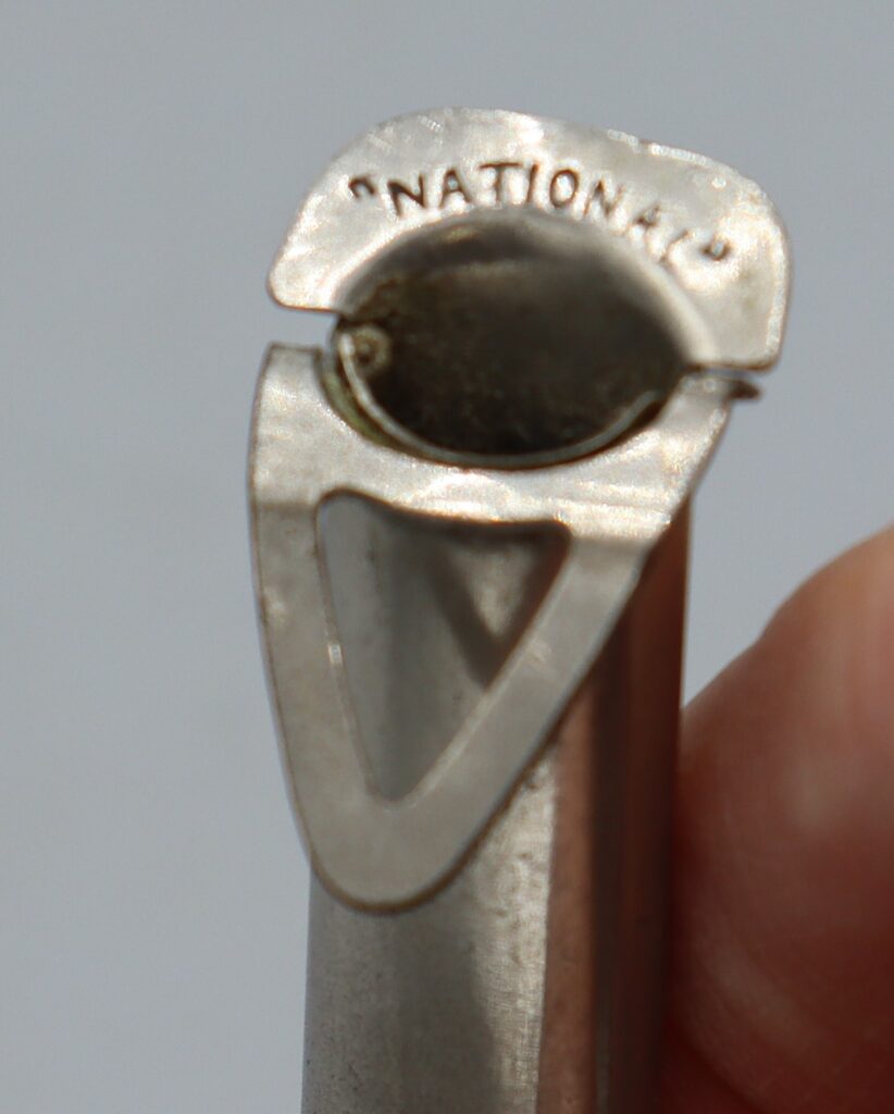 Silver metal buttonhole flower-holder