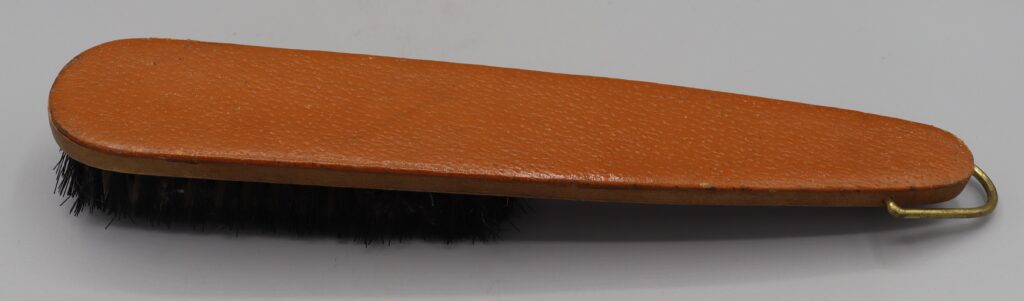 Wooden clothes brush, back view