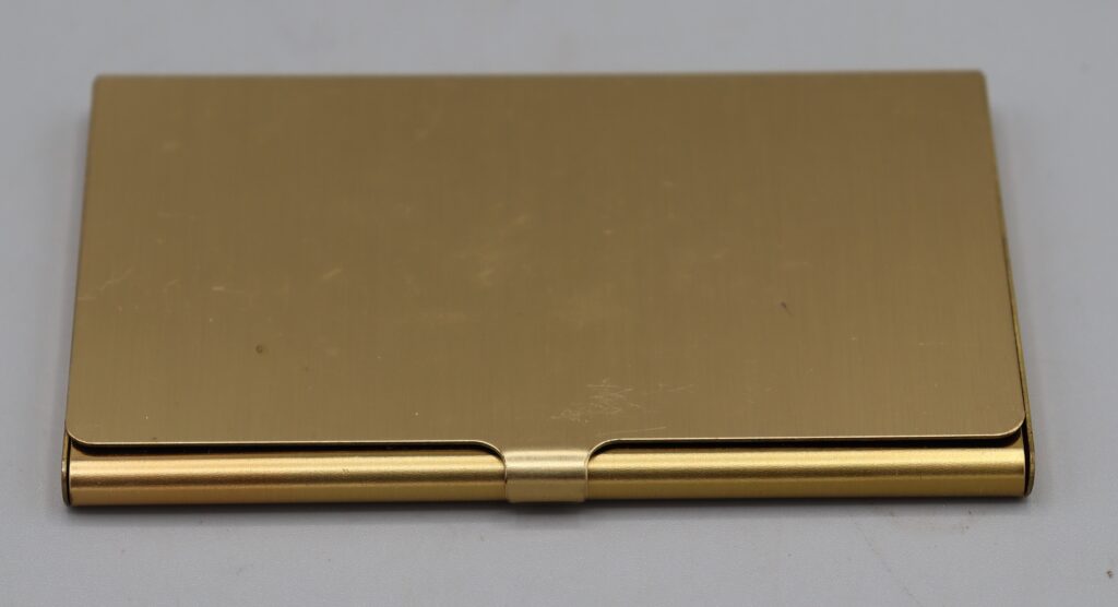 Card case shown closed