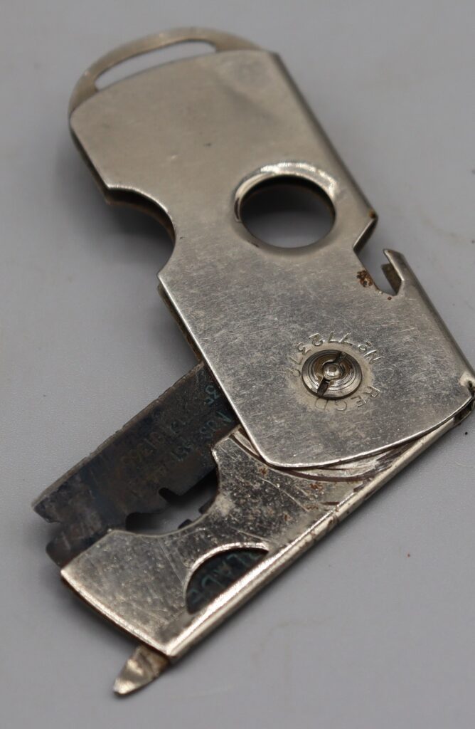 Folding knife shown partially open