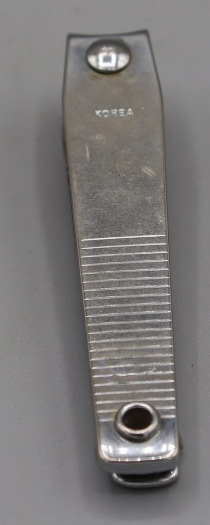 Large nail clippers, underside view