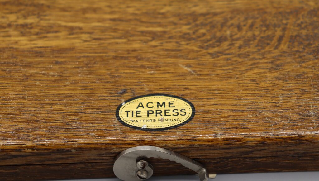 Detail of Acme tie press