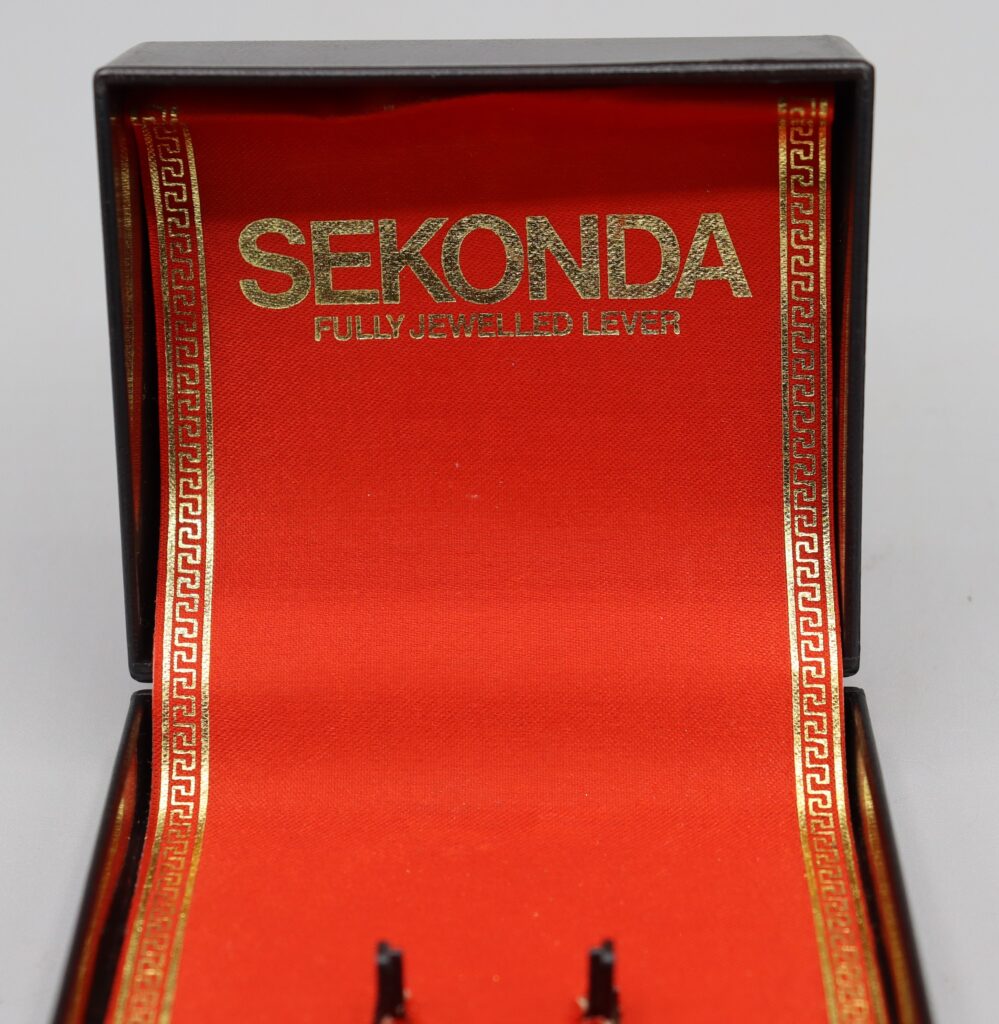 Watch display box, open