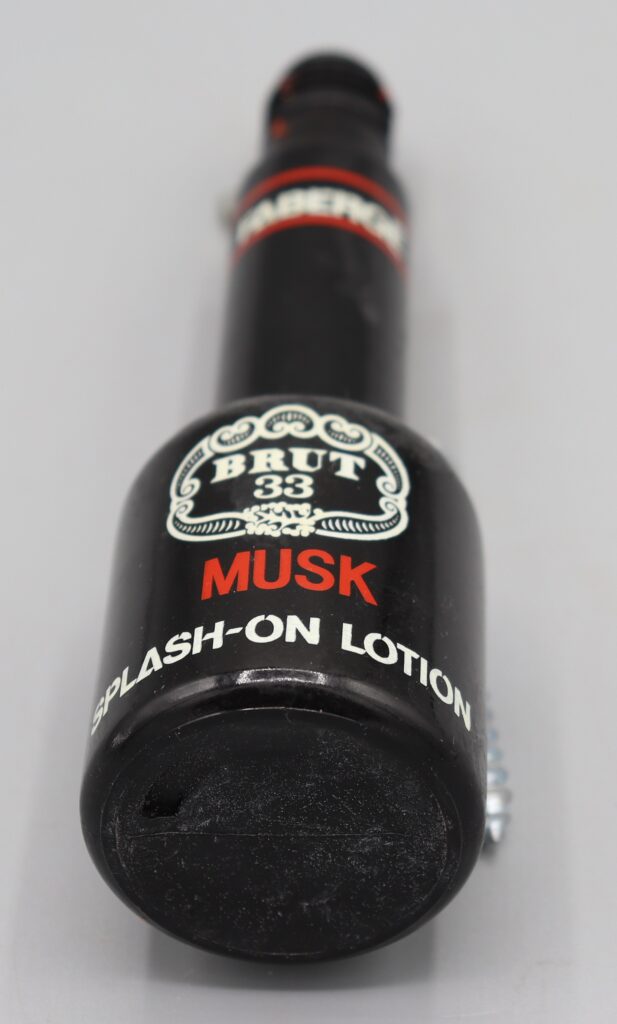 Brut 33 bottle, front view