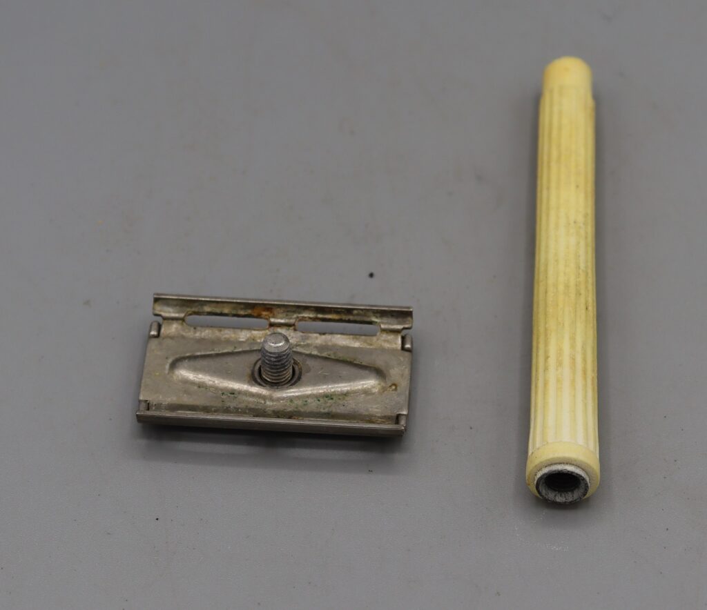 Safety razor with blade holder removed