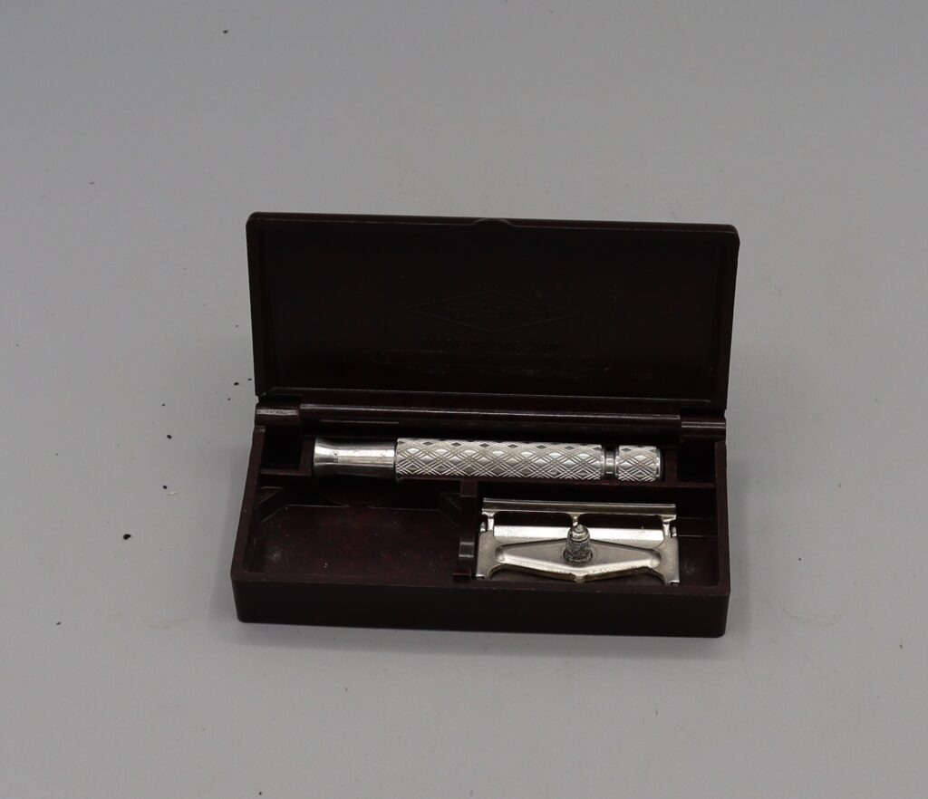 Gillette razor in open carry case