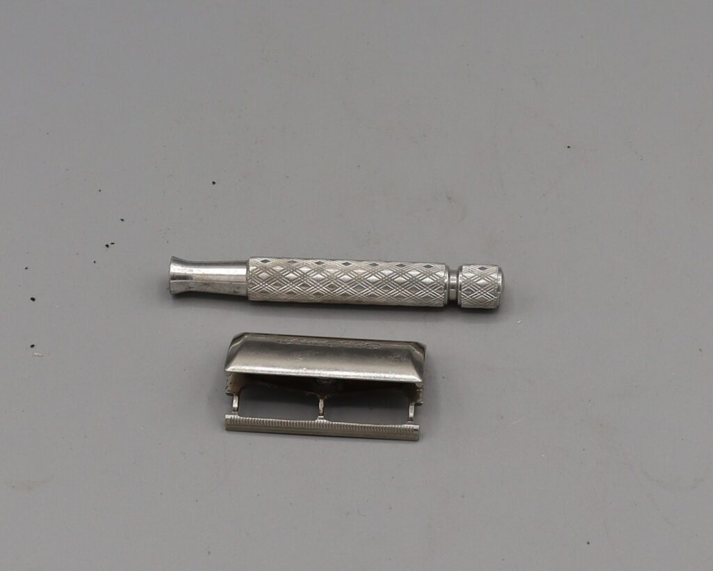 Gillette razor blade holder removed