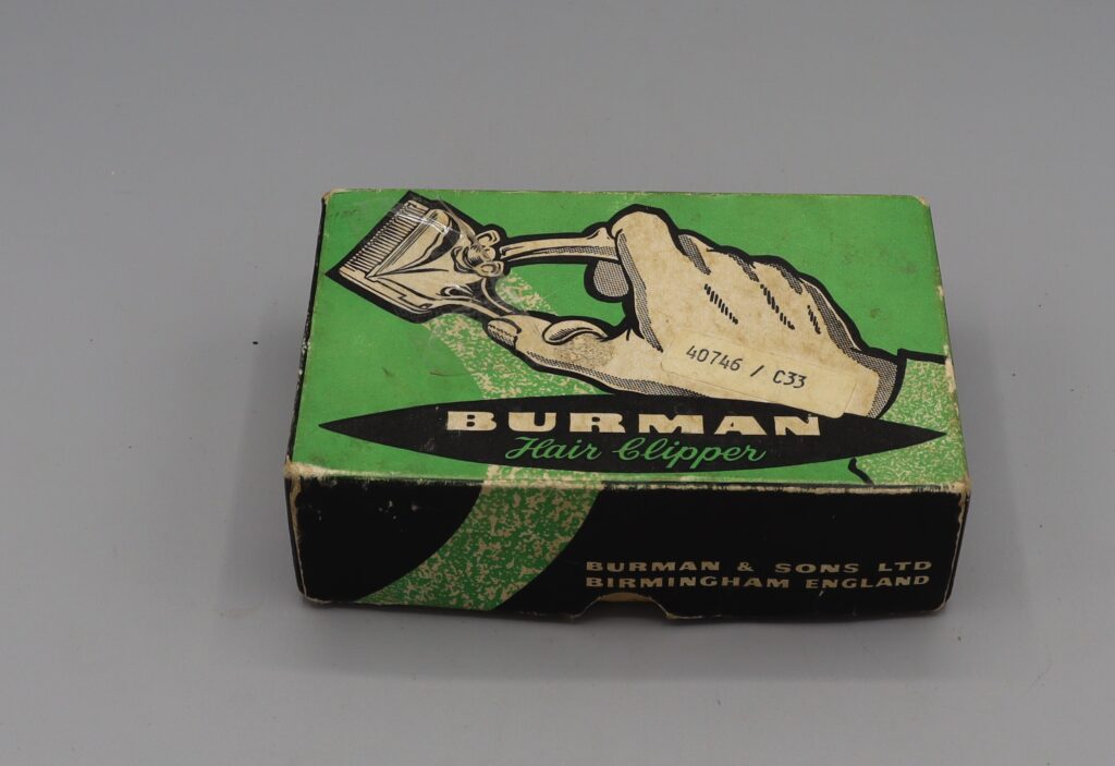 Burman hair clipper packaging