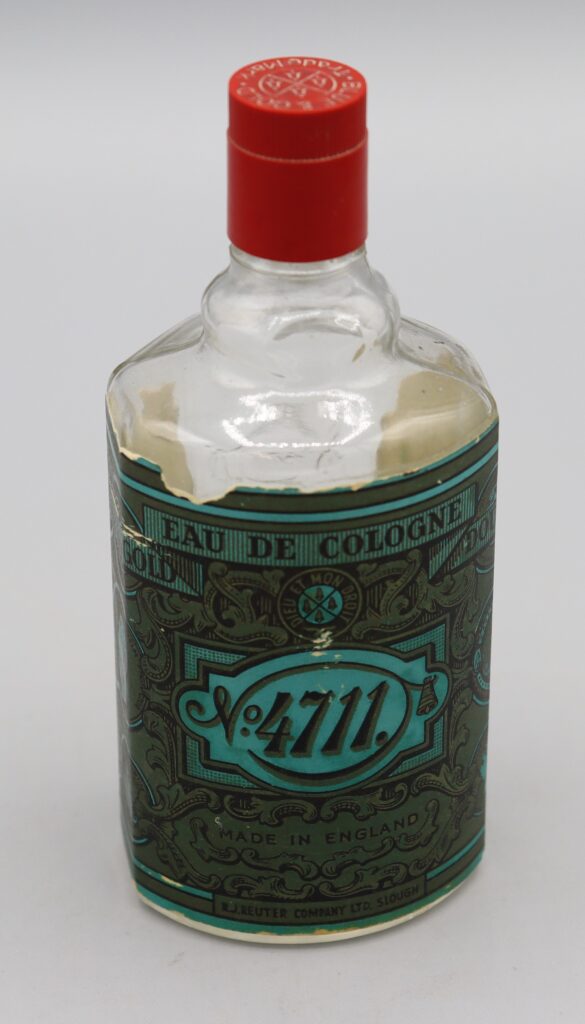 glass bottle of eau de Cologne
