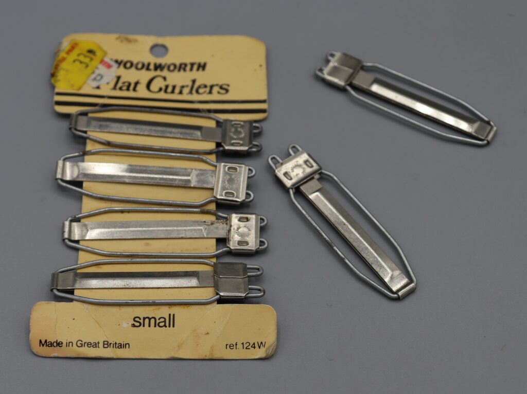 flat curlers and hairgrips